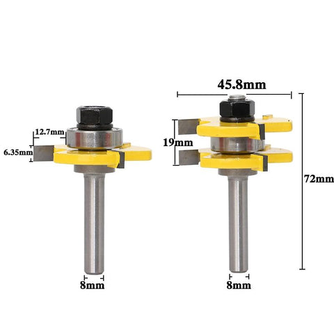 Tongue and Groove Assembly Router Bits