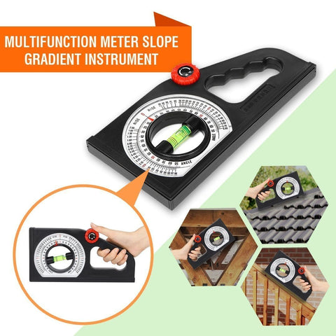 Multifunctional Angle Slope Measuring Inclinometer Bubble Level Gauge Instrument