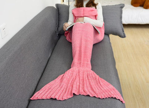 Knitted Adult Mermaid Blanket Tail