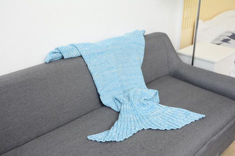 Knitted Adult Mermaid Blanket Tail