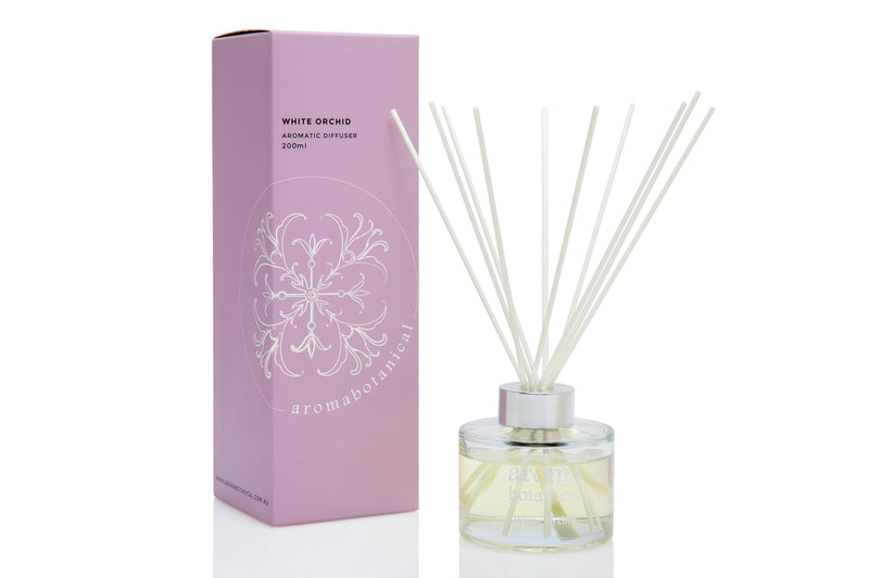 White Orchid 200ml Reed Diffuser – Aromabotanical