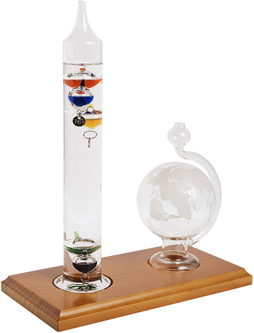 Galileo-Thermometer-with-Glass-Globe-Barometer