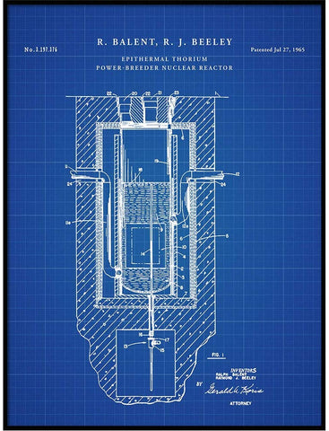 Thorium-Breeder-Nuclear-Reactor-1965-Patent-Print