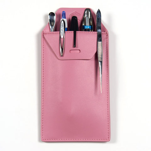pink women's pocket protector for biochemists and STEM lab work
