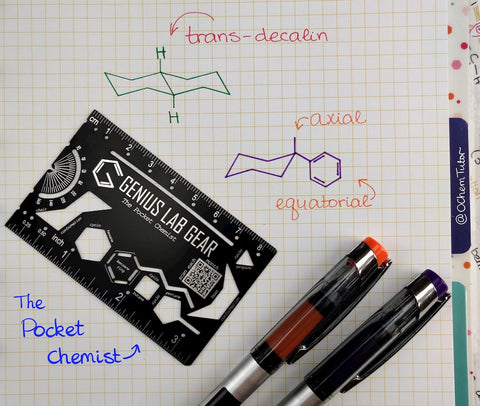 Chemistry molecule drawing template stencil