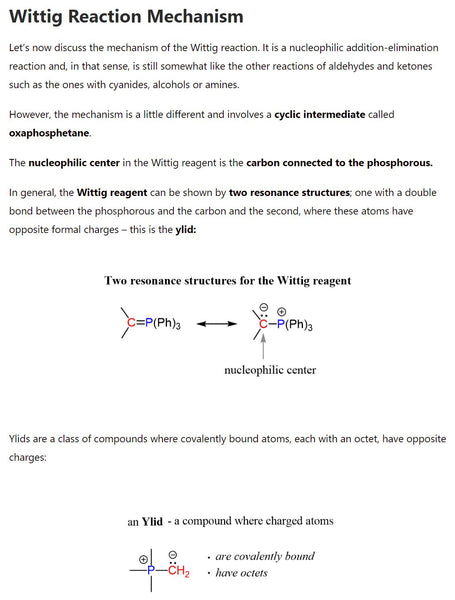 wittig chemistry reaction mechanism example