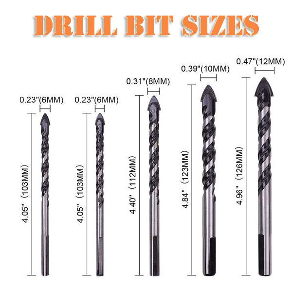 drill bit sizes