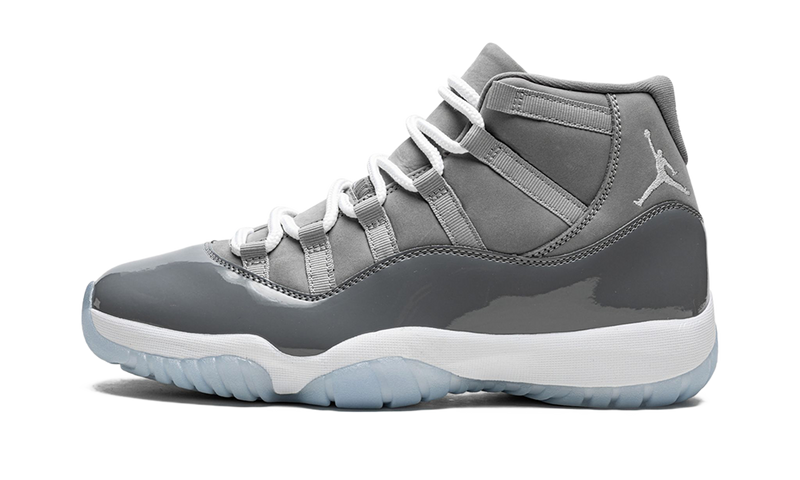 grey and white jordan 11s