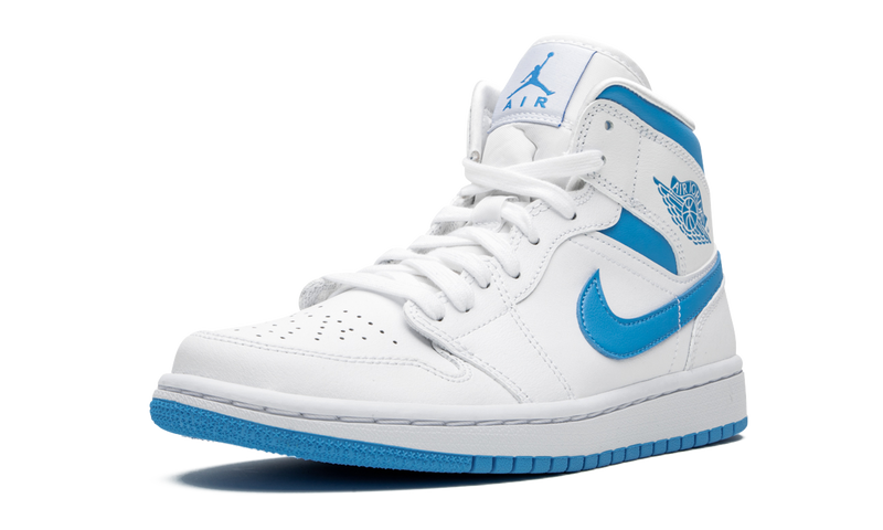 nike air jordan 1 mid unc white powder blue