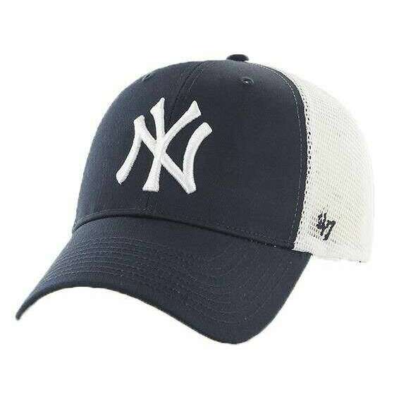 47 Brand Branson MLB New York Yankees Trucker Cap - Navy/White