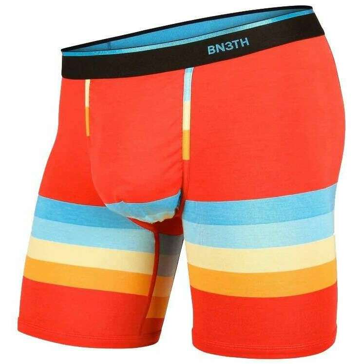 BN3TH Retro Stripe Classic Boxer Brief - Spice Orange/Blue