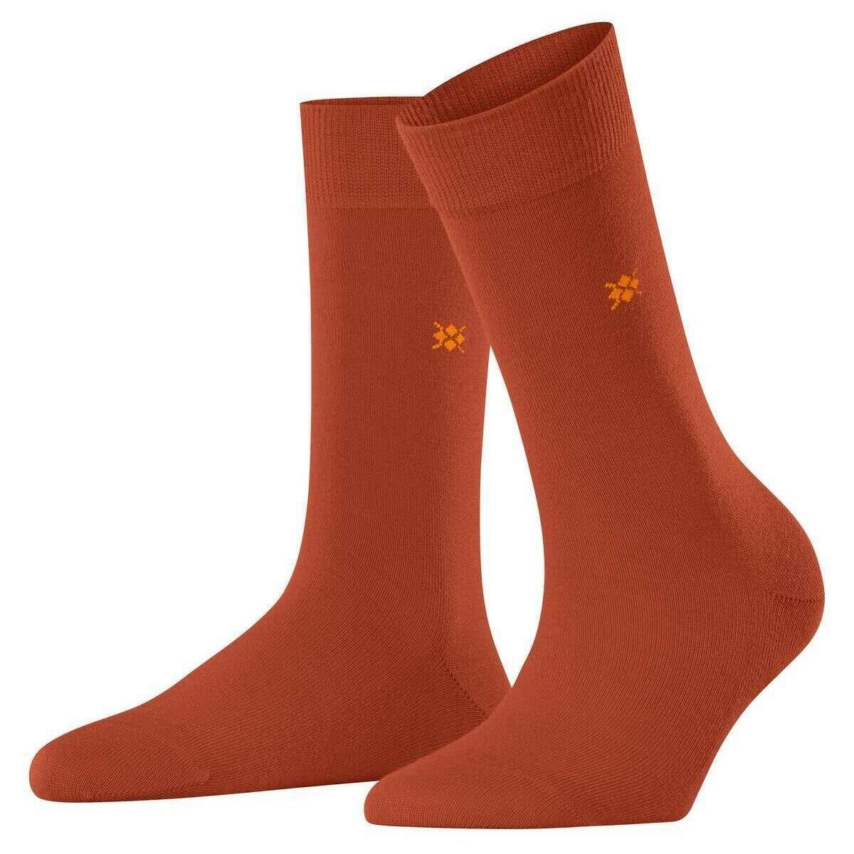 Burlington Bloomsbury Socks - Chilly Orange