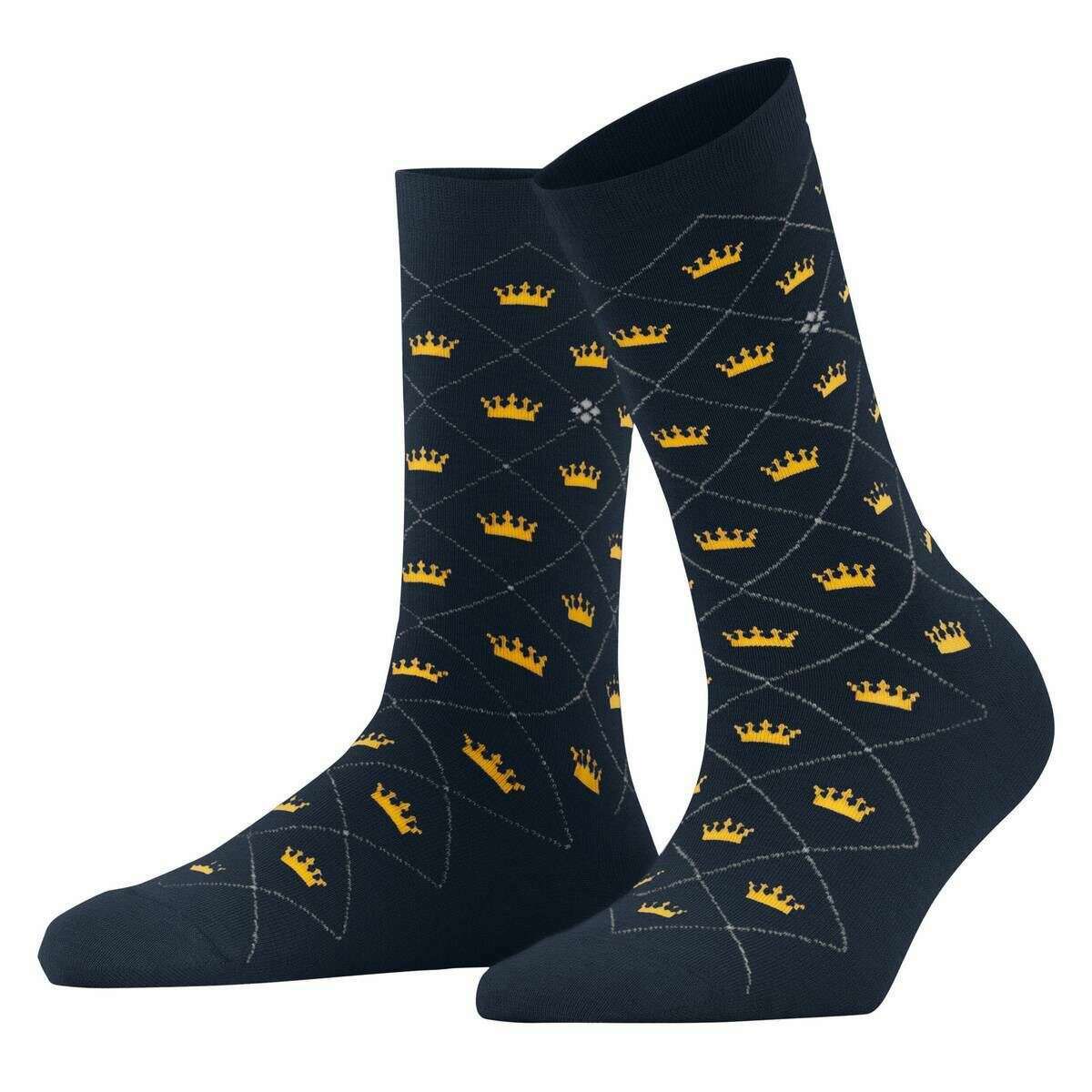 Burlington Crown Socks - Marine Navy