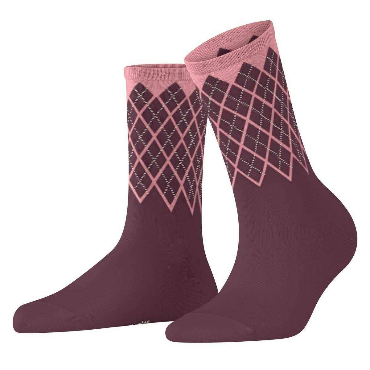 Burlington Mayfair Socks - Wine Moul Red