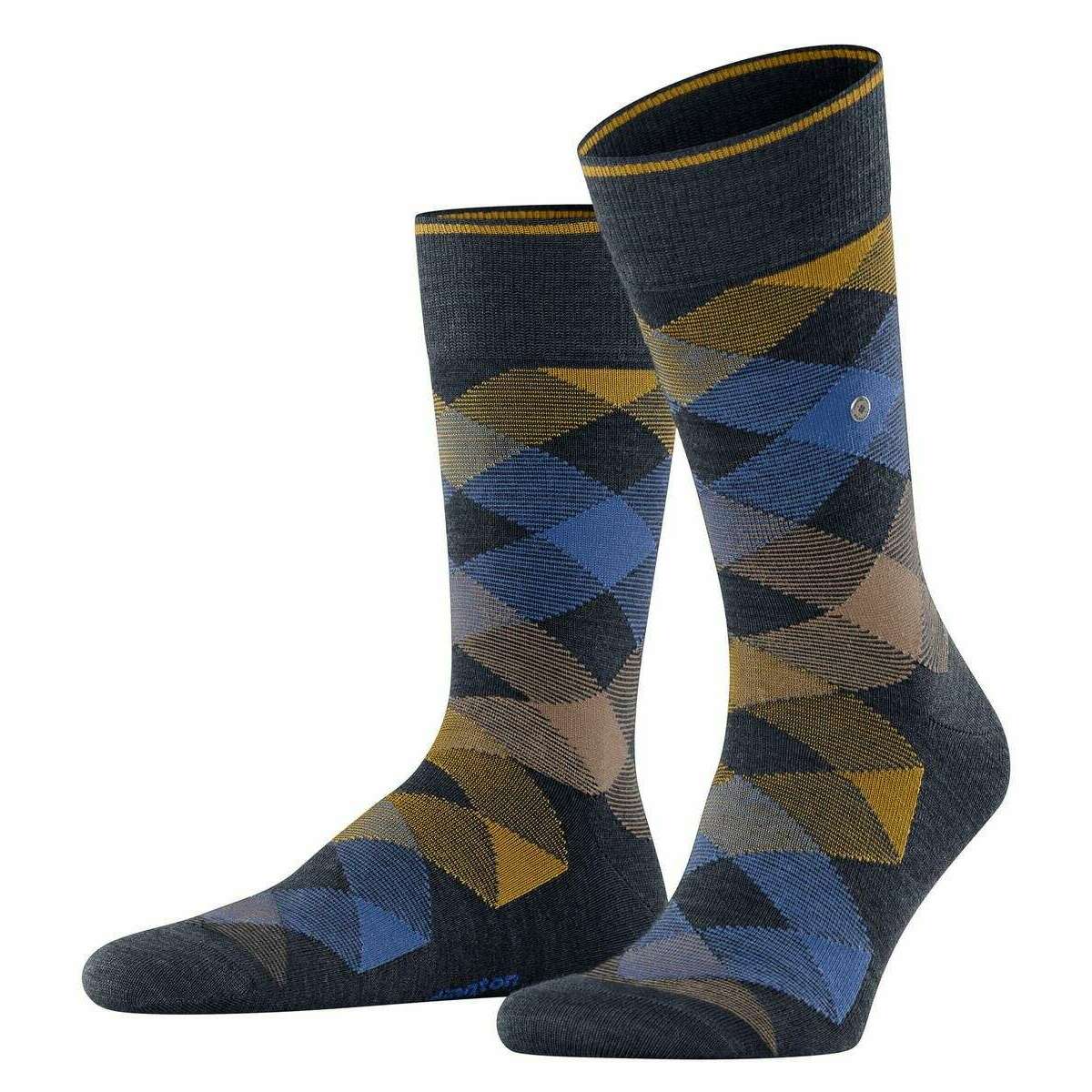 Burlington Newcastle Melange Socks - Steel Blue