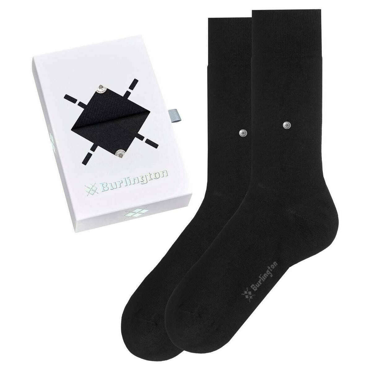 Burlington Plain Basic Gift Box Socks - Black
