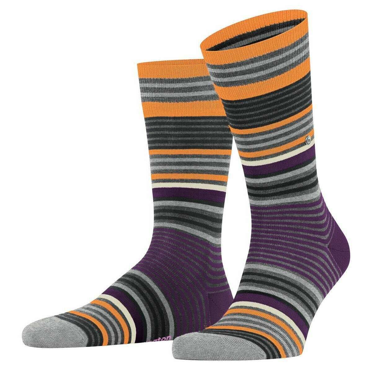 Burlington Stripe Socks - Dark Grey