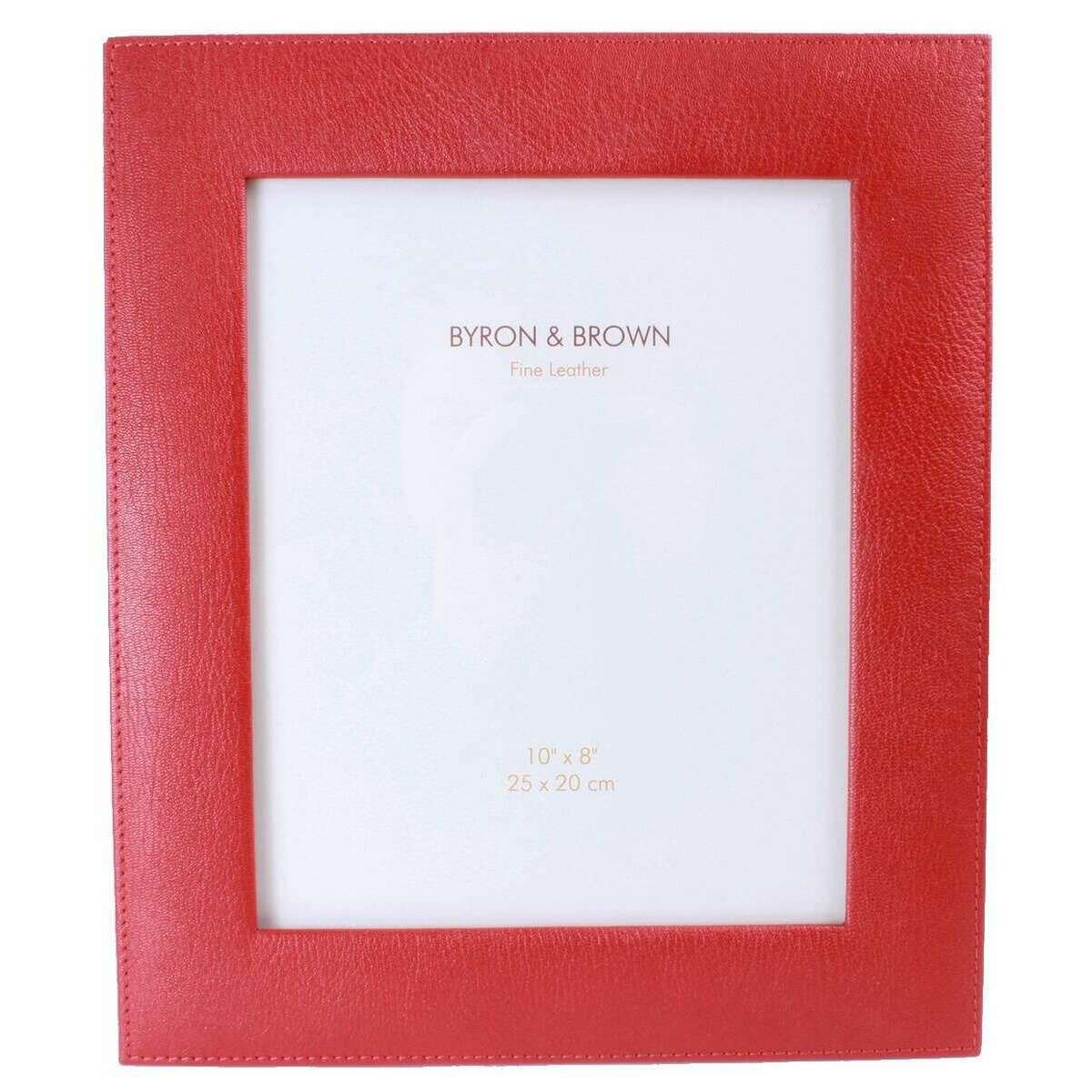 Byron and Brown Vintage Leather Photo Frame 10x8 - Red