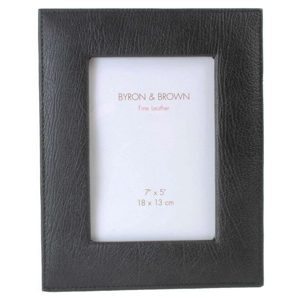 Byron and Brown Vintage Leather Photo Frame 7x5 - Black