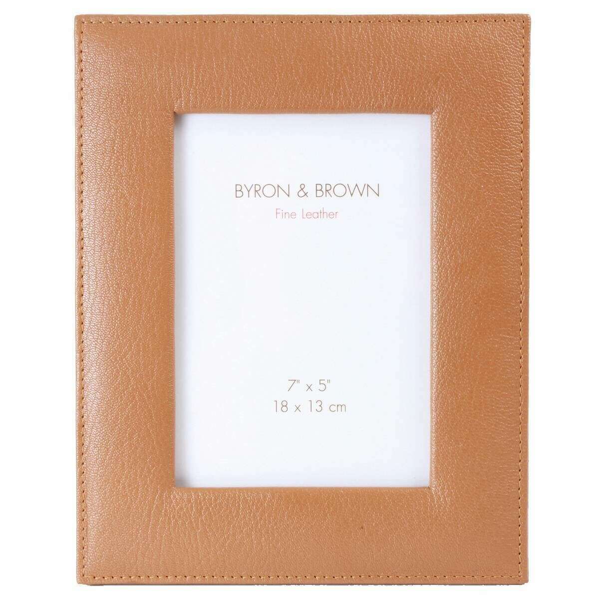 Byron and Brown Vintage Leather Photo Frame 7x5 - Tan