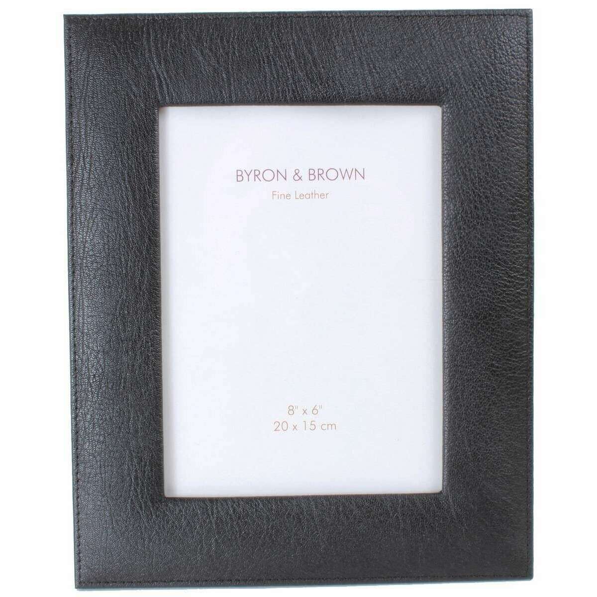 Byron and Brown Vintage Leather Photo Frame 8x6 - Black