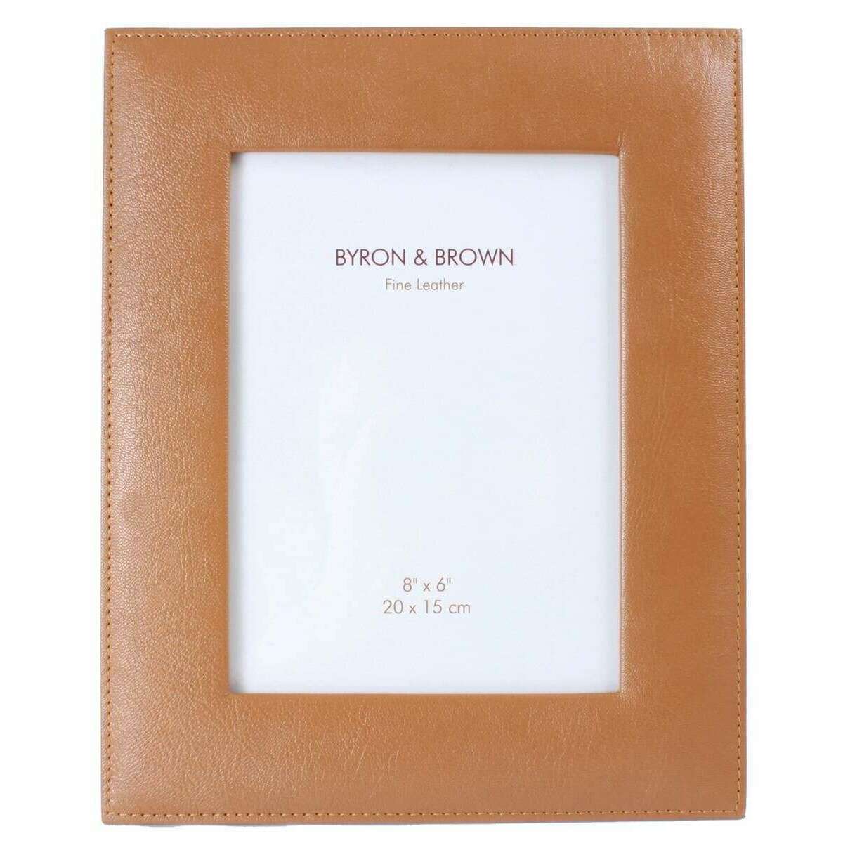 Byron and Brown Vintage Leather Photo Frame 8x6 - Tan