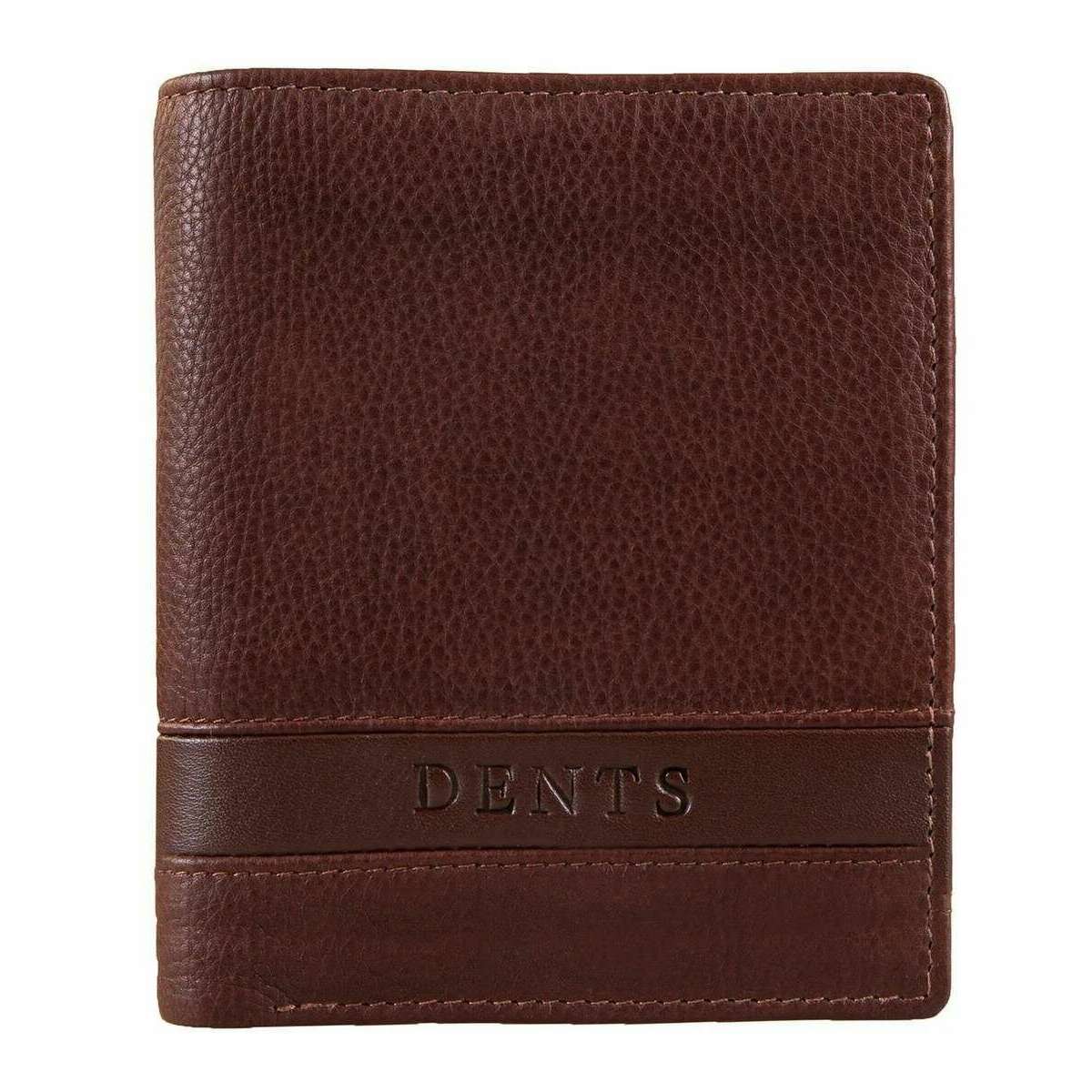 Dents Clyde Leather RFID Blocking Bifold Wallet - Dark Tan