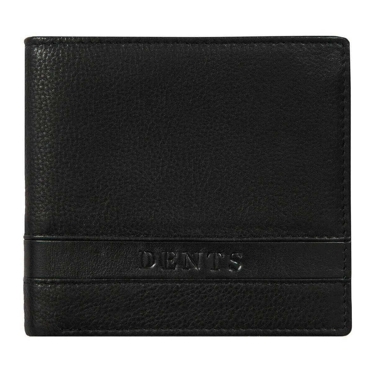 Dents Clyde Leather RFID Blocking Coin Bifold Wallet - Black