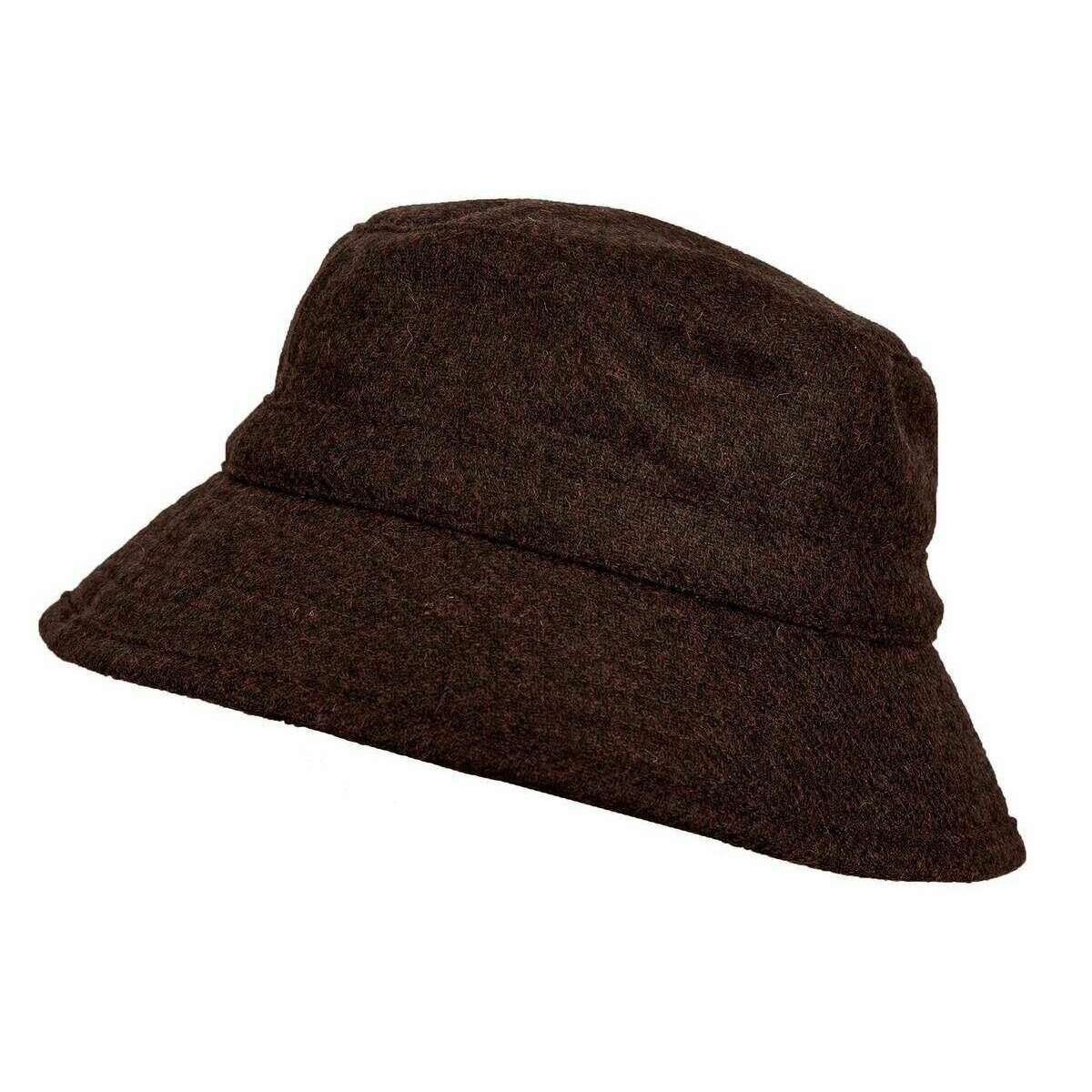 Dents Coniston Abraham Moon Plain Tweed Bucket Hat - Brown