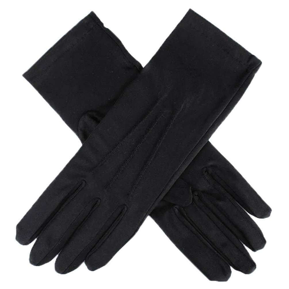 Dents Diana Matt Satin Gloves - Black