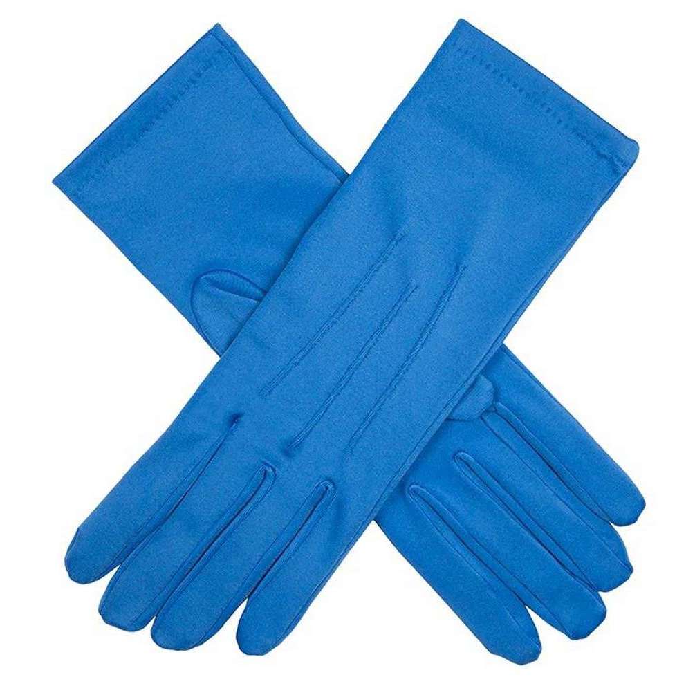 Dents Diana Matt Satin Gloves - Royal Blue