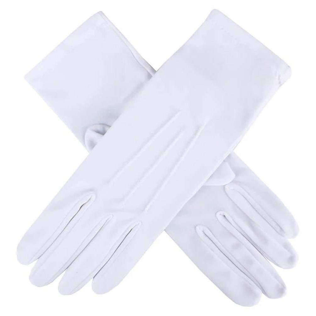 Dents Diana Matt Satin Gloves - White