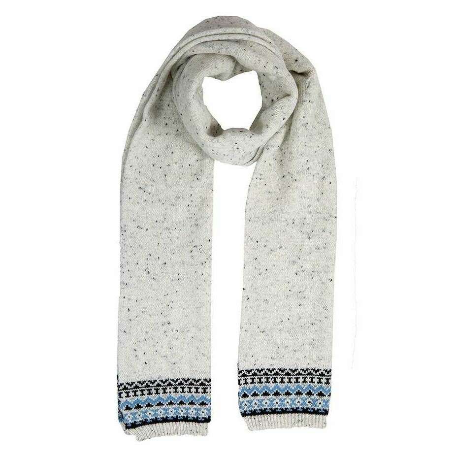 Dents Donegal Yarn Knit Scarf - Winter White