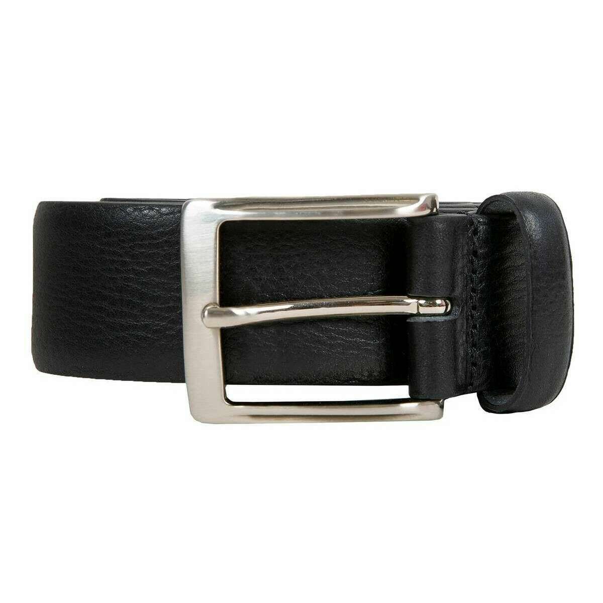 Dents Heritage Pebble-Grain Leather Belt - Black