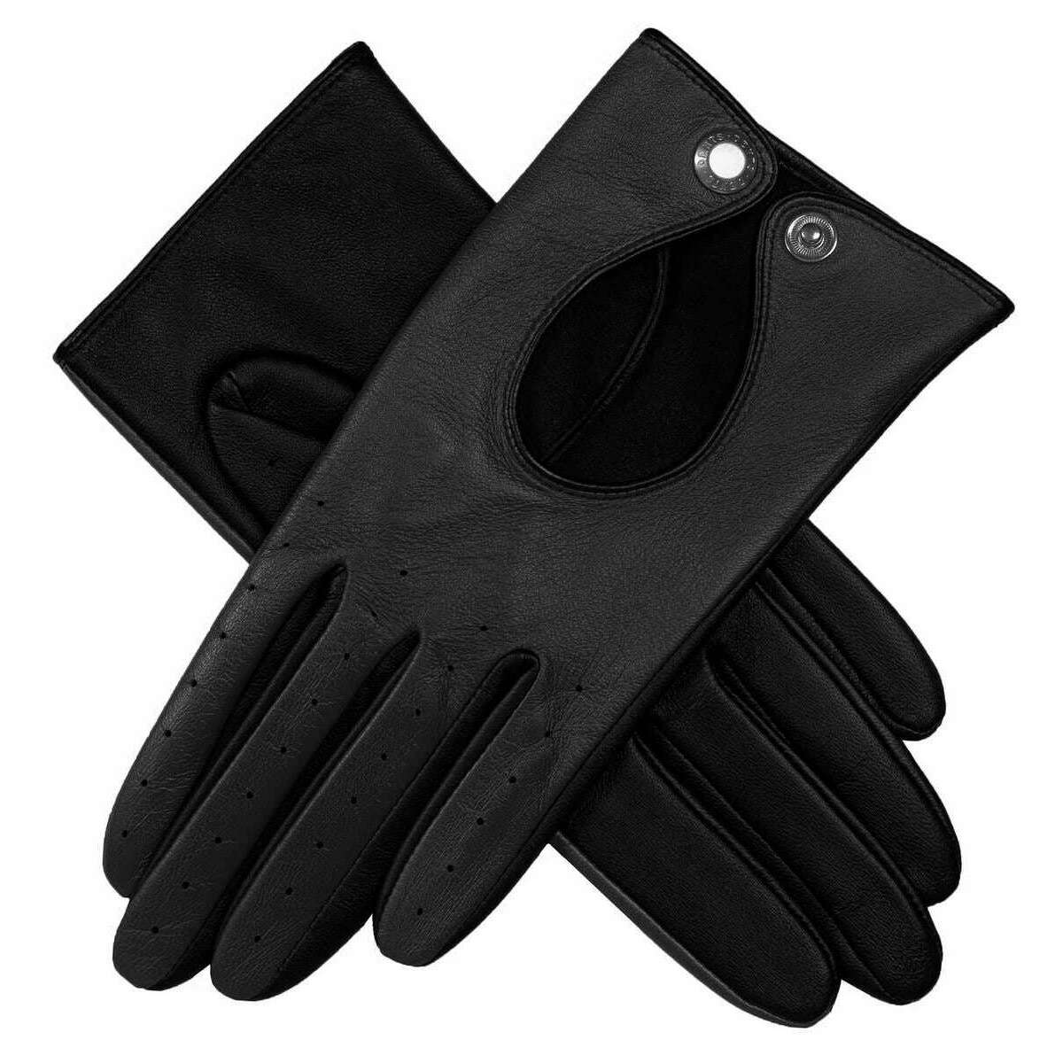 Dents Oulton Touchscreen Leather Driving Gloves - Black