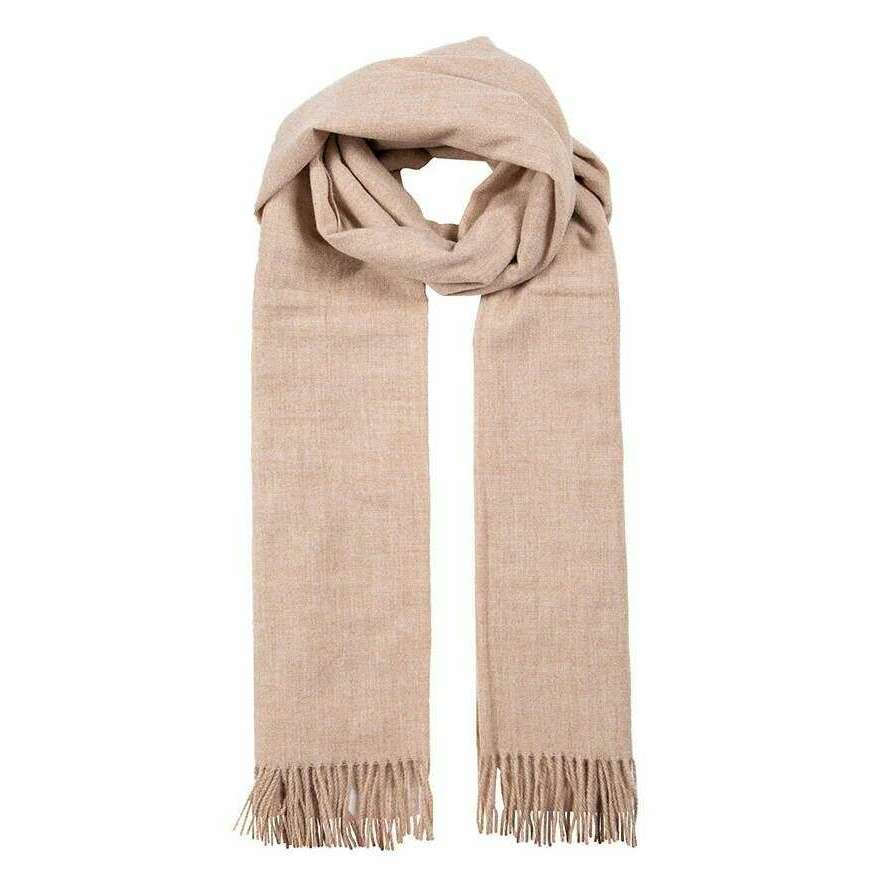 Dents Plain Marl Scarf - Natural Beige