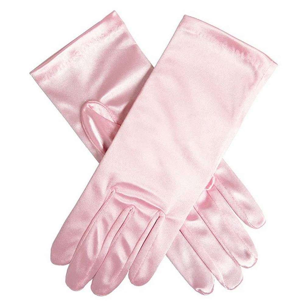 Dents Tansy Short Satin Gloves - Pink