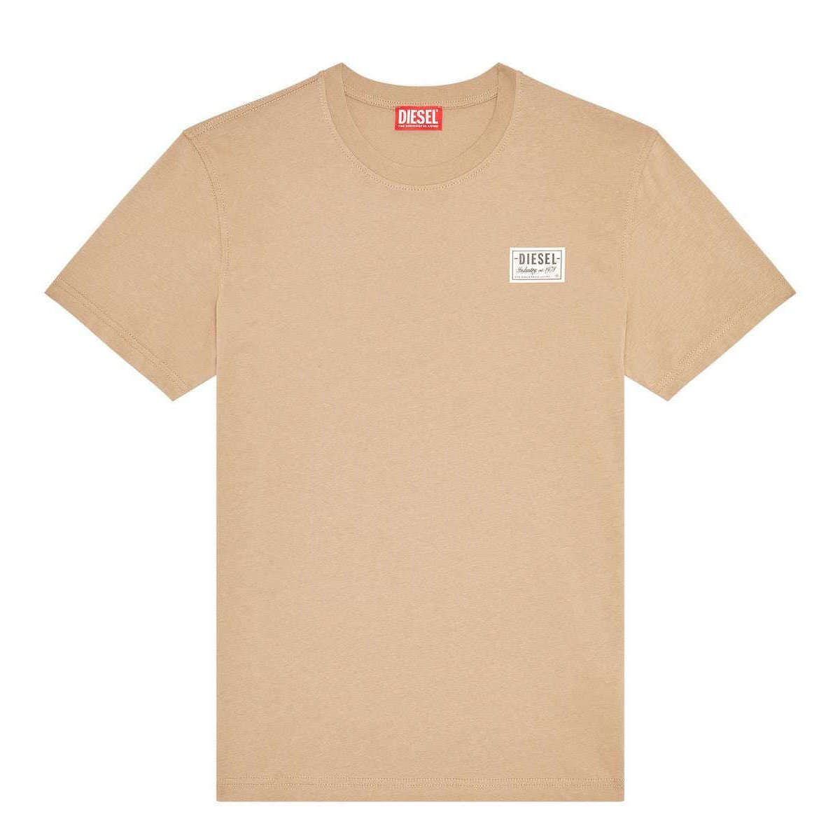 Diesel Diegor SP Ribbed Crew Neck T-Shirt - Stone Beige