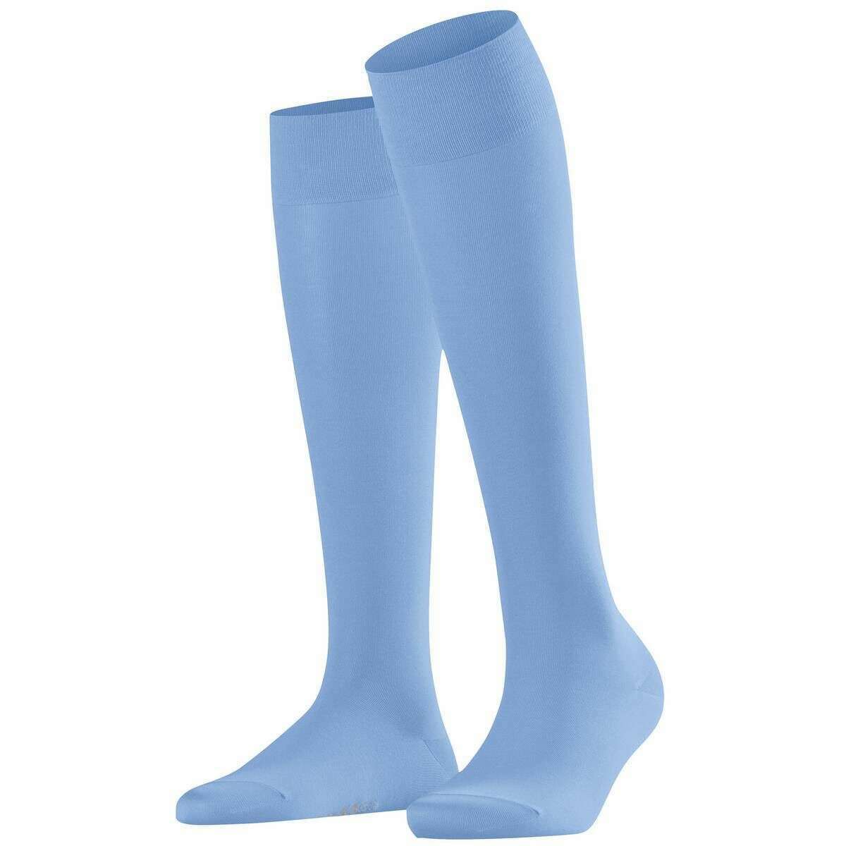 Falke Cotton Touch Knee High Socks - Arctic Blue