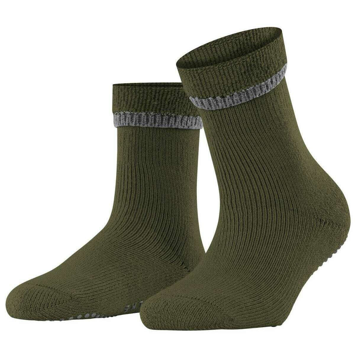 Falke Cuddle Pads House Socks - Artichoke Green