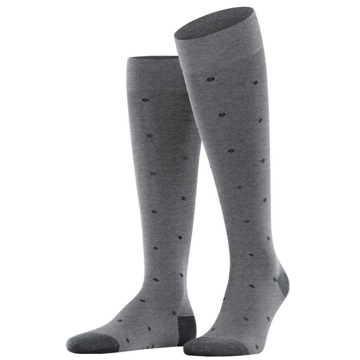 Falke Dot Knee High Socks - Steel Mel Grey