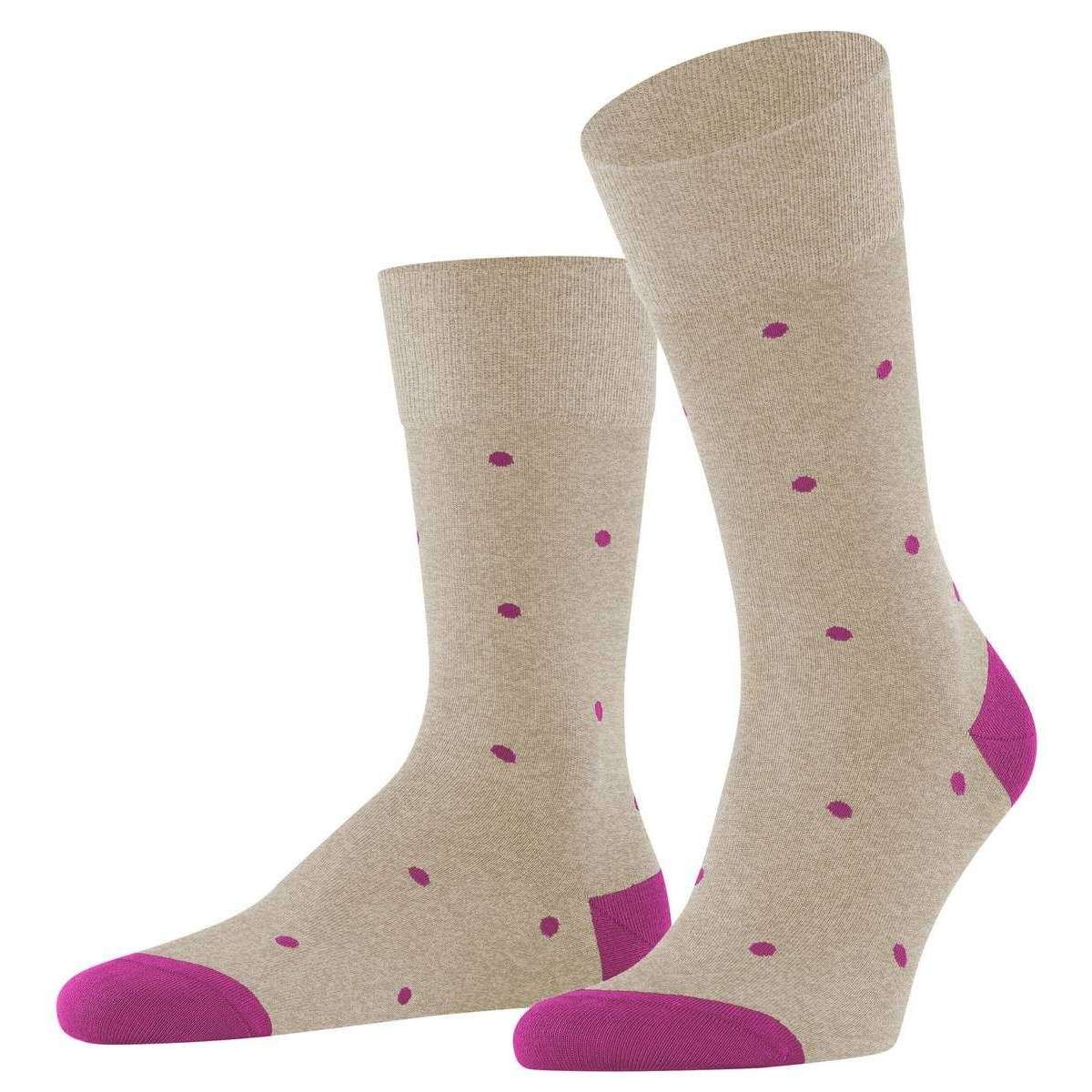 Falke Dot Socks - Pebble Mel Beige