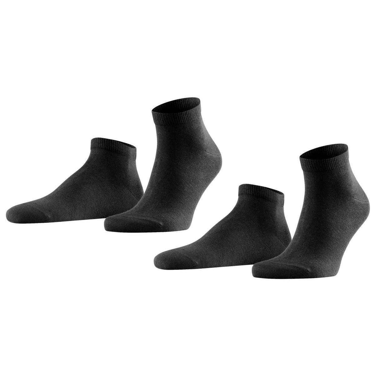 Falke Happy 2 Pack Sneaker Socks - Black