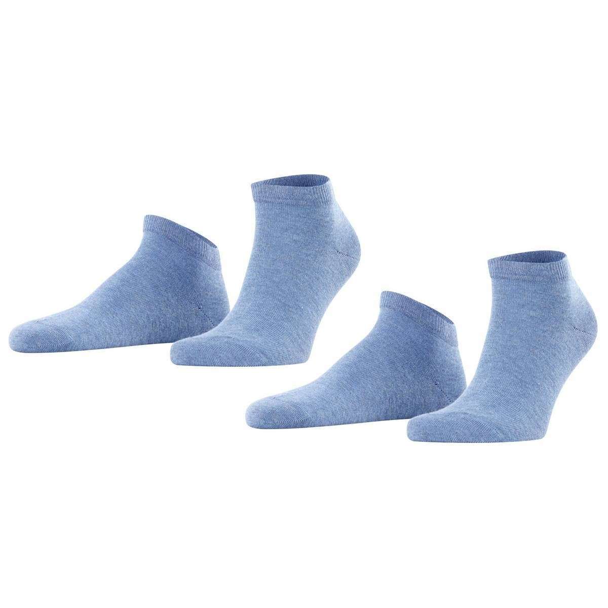 Falke Happy 2 Pack Sneaker Socks - Light Demin Blue