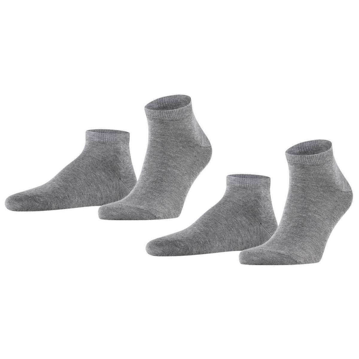 Falke Happy 2 Pack Sneaker Socks - Light Grey Mel