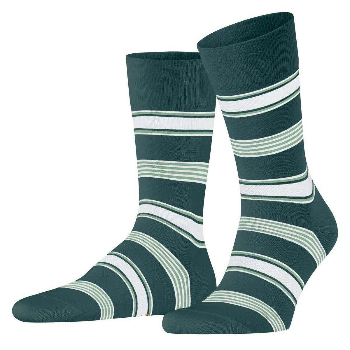 Falke Marina Stripe Socks - Mulberry Green