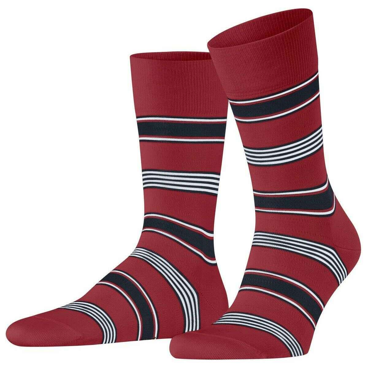 Falke Marina Stripe Socks - Scarlet Red