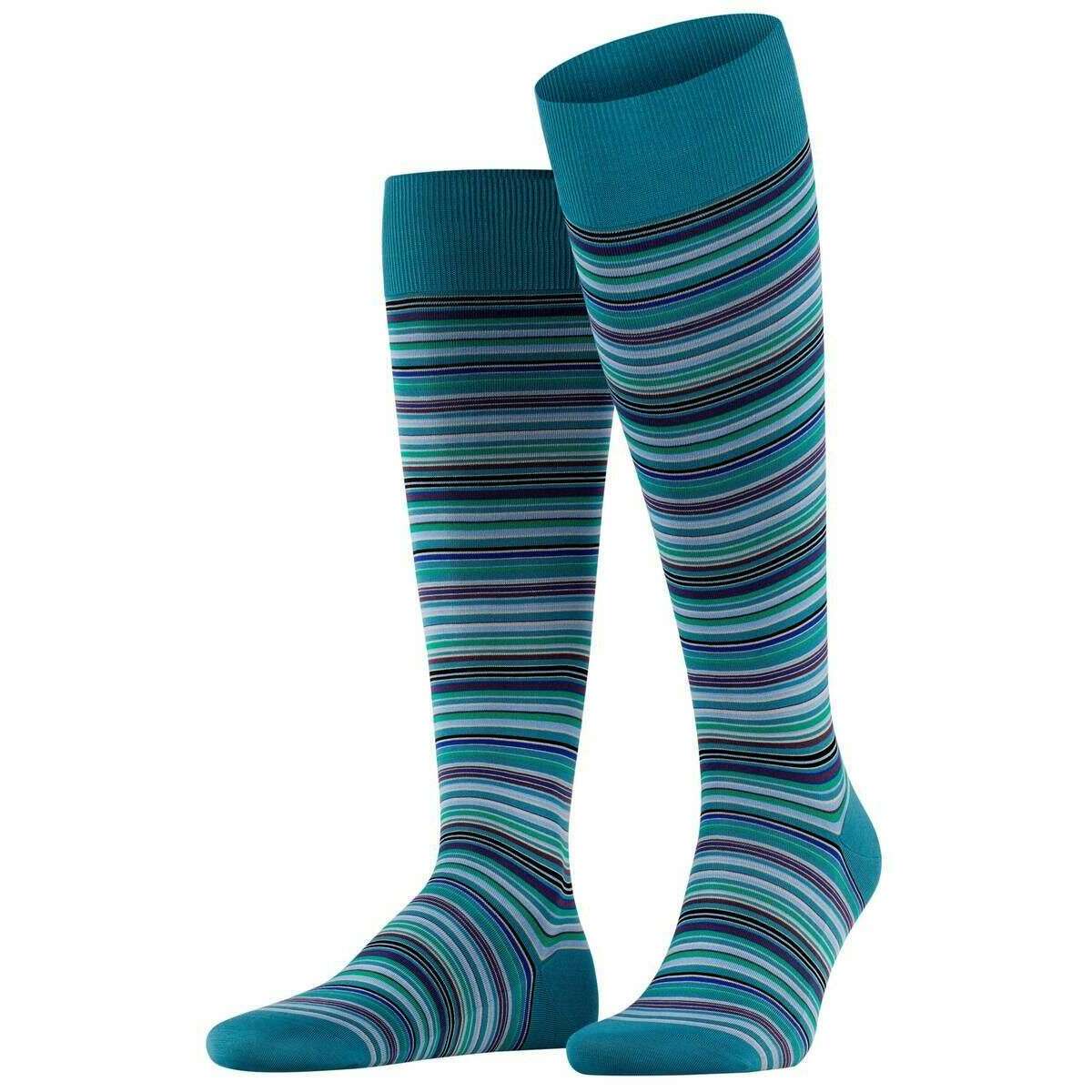 Falke Microblock Knee High Socks - Peacock Blue