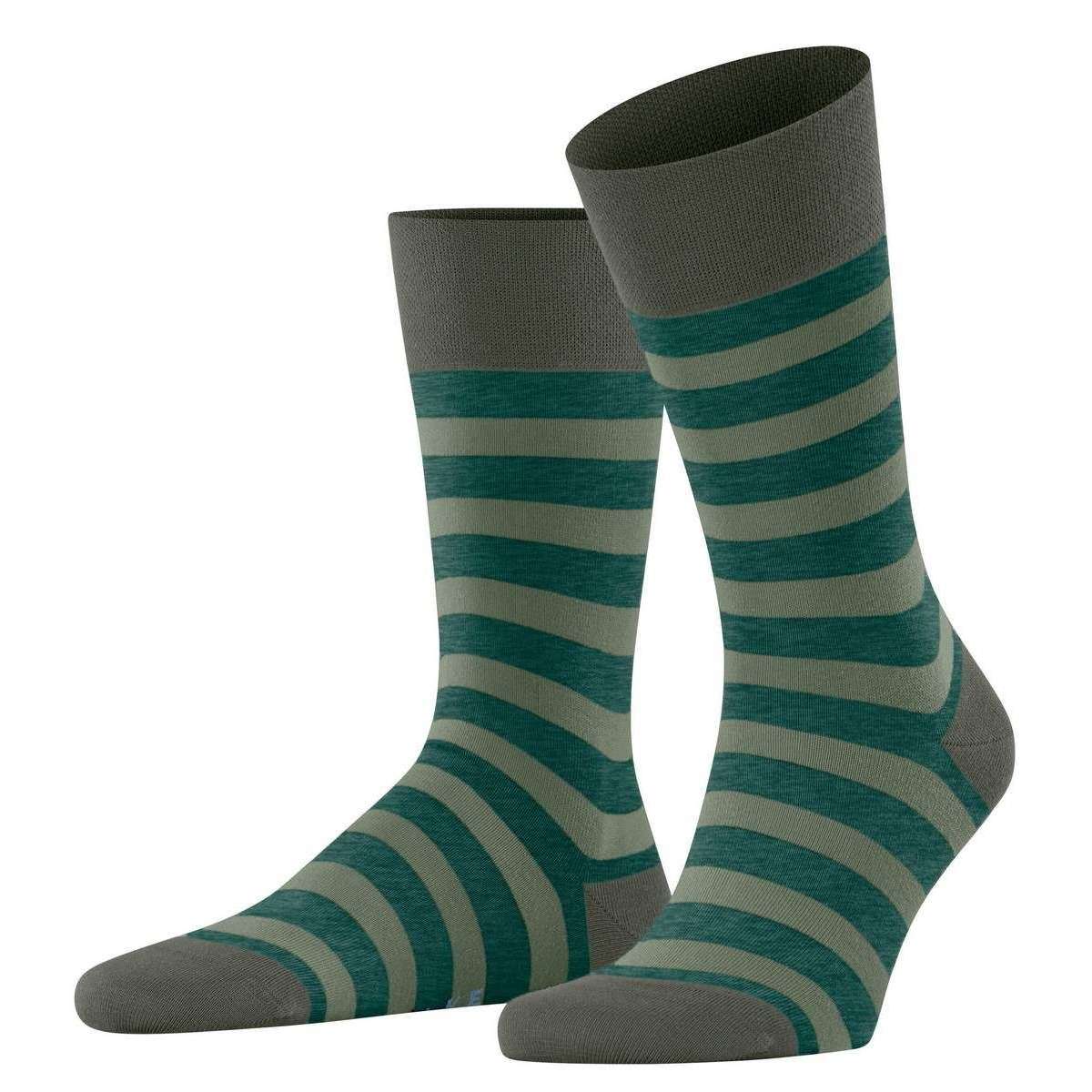 Falke Sensitive Mapped Line Socks - Military Green