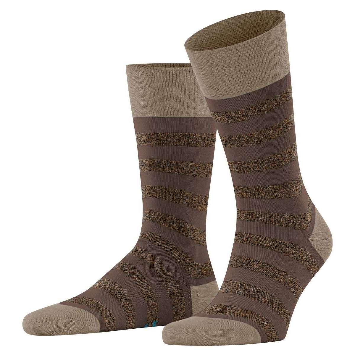 Falke Sensitive Mapped Line Socks - Sesame brown